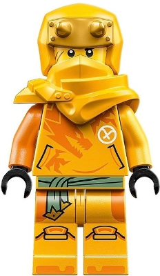 LEGO® NINJAGO Minifigur – Arin – Shirt with Orange Dragon, Hood with Horns