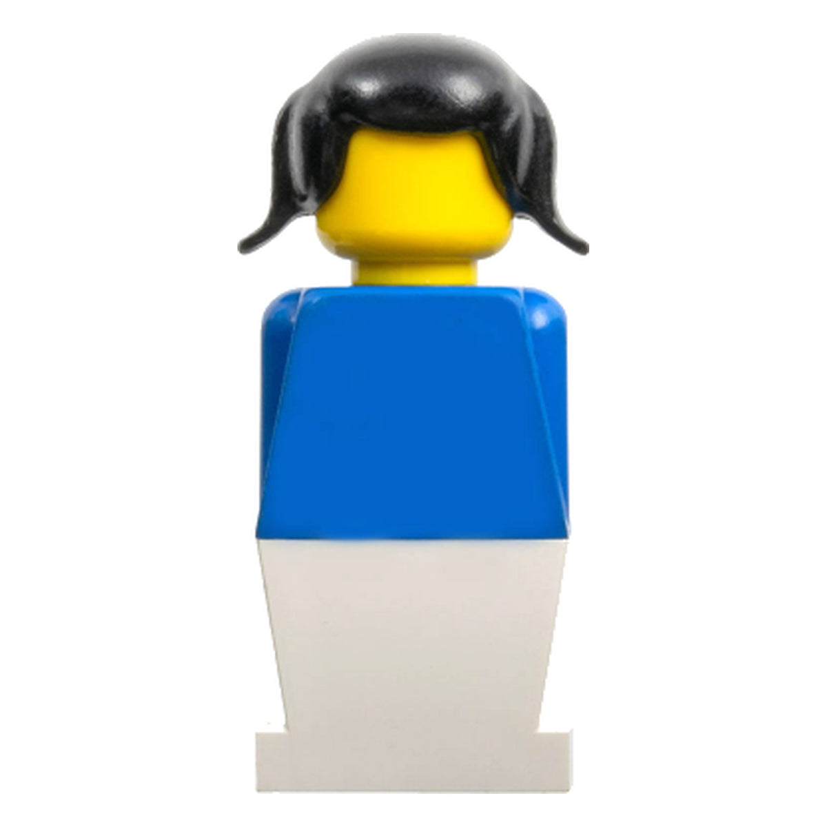 LEGO® Minifigur LEGOLAND torse bleu, jambes blanches, cheveux tresses noires old020 – Usagé