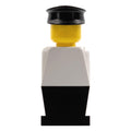 LEGO® Minifigur LEGOLAND White Torso, Black Legs, Black Hat old024 – Gebr.