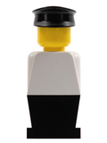 LEGO® Minifigur LEGOLAND White Torso, Black Legs, Black Hat old024 – Gebr.