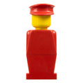 LEGO® Minifigurine LEGOLAND Torse rouge, Jambes rouges, Chapeau rouge old025 – Occasion