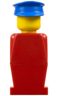 LEGO® Minifigur LEGOLAND Red Torso, Red Legs, Blue Hat old031 – Gebr.