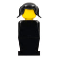 LEGO® Minifigur LEGOLAND Black Torso, Black Legs, Black Pigtails Hair old032 – Gebr.
