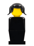 LEGO® Minifigur LEGOLAND Black Torso, Black Legs, Black Pigtails Hair old032 – Gebr.