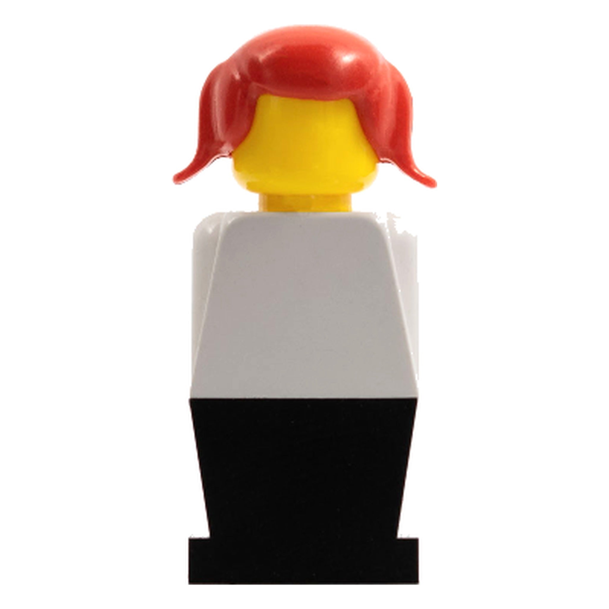 LEGO® Minifigur LEGOLAND White Torso, Black Legs, Red Pigtails Hair old036 – Gebr.