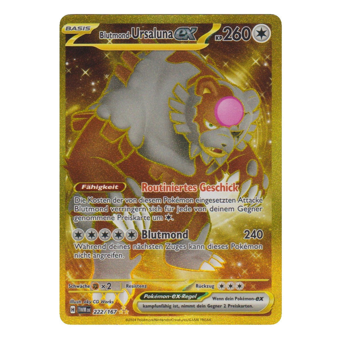 Pokémon: Bloodmoon Ursaluna ex – Twilight Masquerade (TWM 222) – Single Card