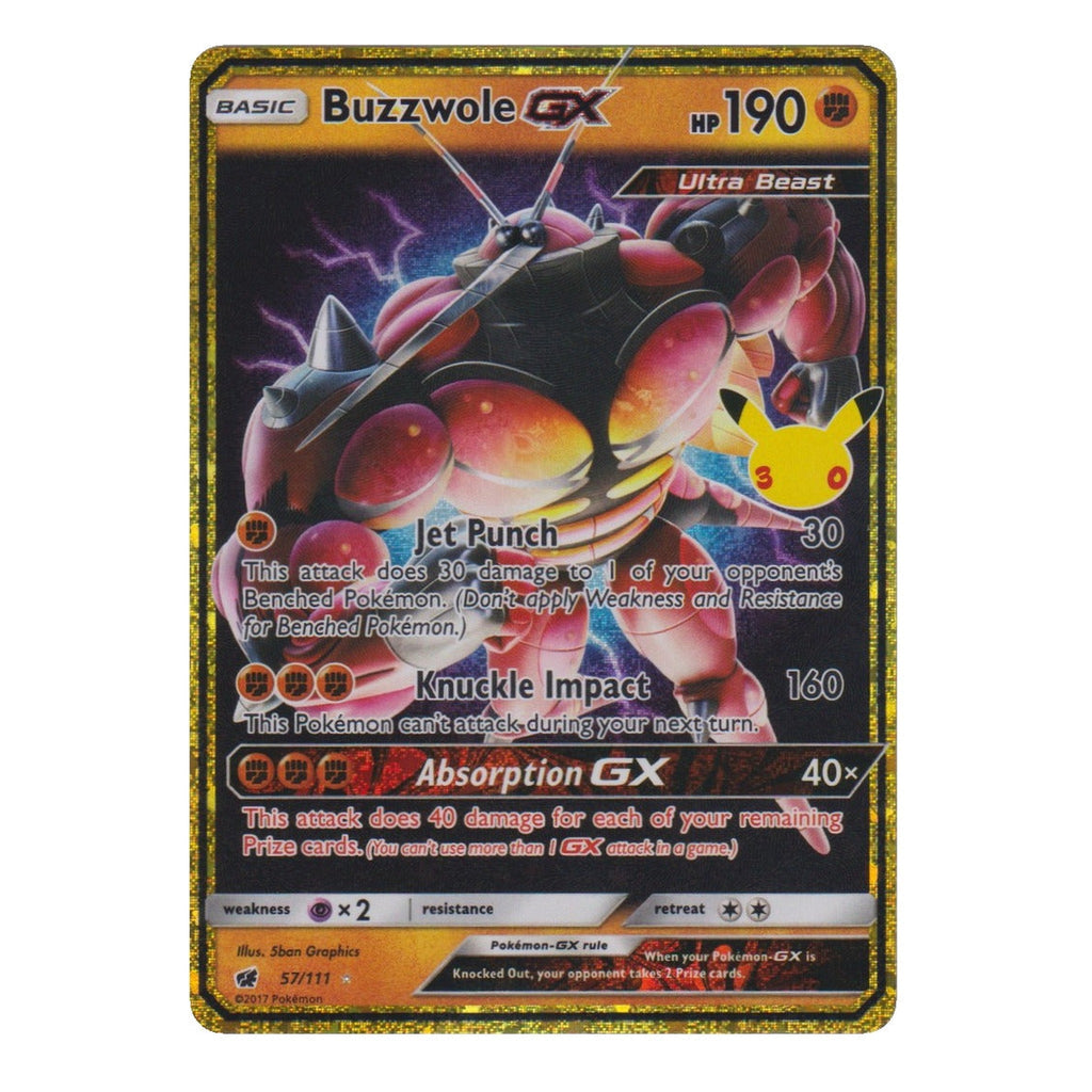 Pokémon: Buzzwole GX – 30th Celebration (30C CIN 57) – Einzelkarte