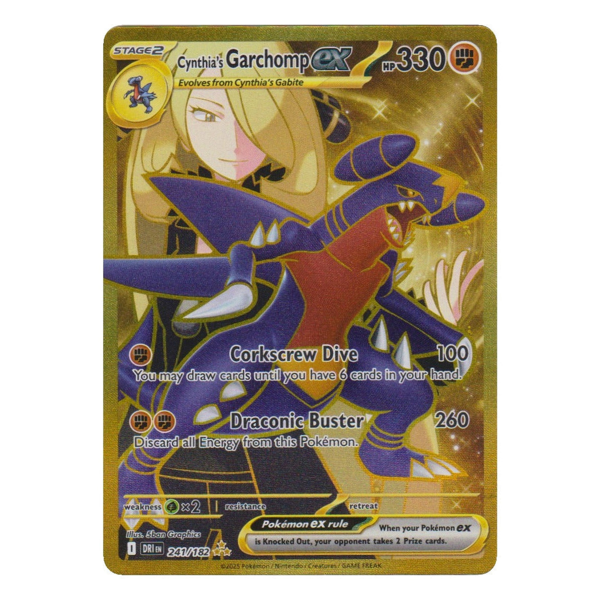 Pokémon: Cynthia's Garchomp ex – Destined Rivals (DRI 241) – Single Card