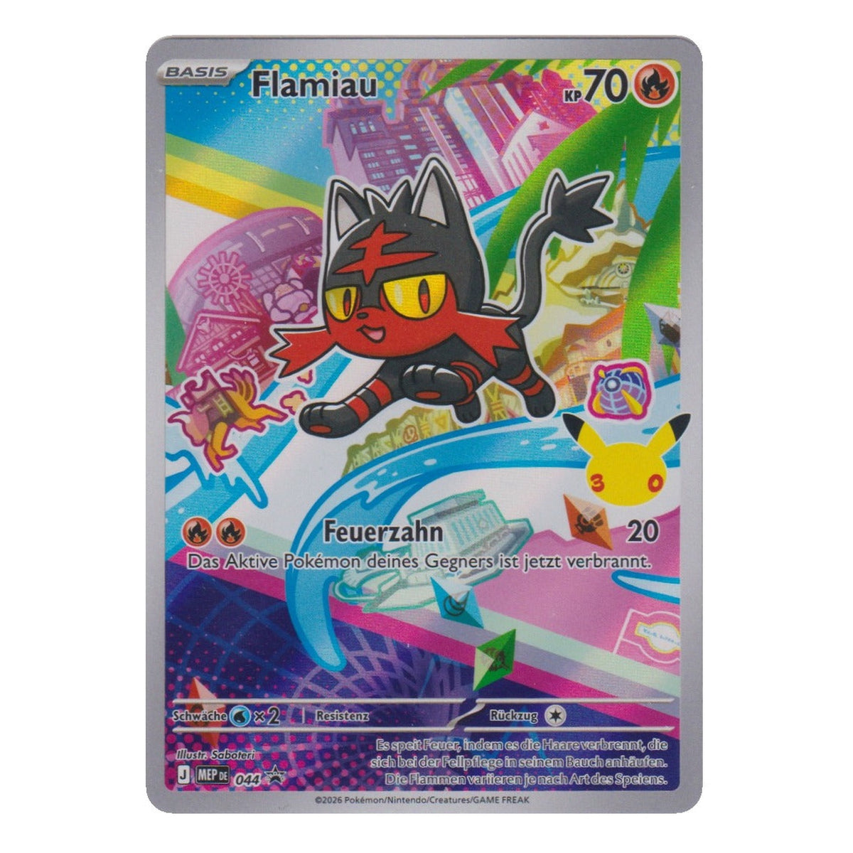 Pokémon: Flamiau – MEP Black Star Promos (MEP 044) – Einzelkarte