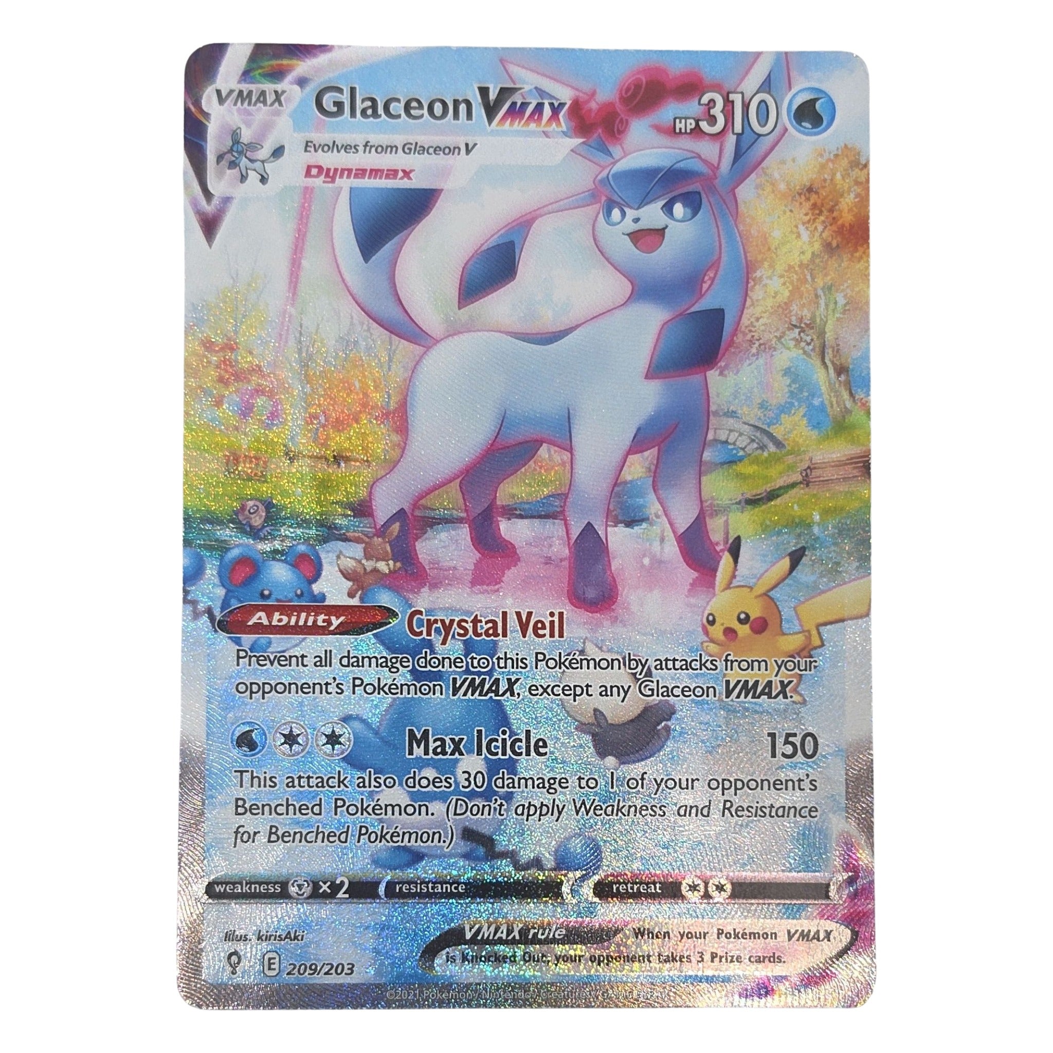 Pokémon: Glaceon VMAX – Evolving Skies (EVS 209) – Einzelkarte