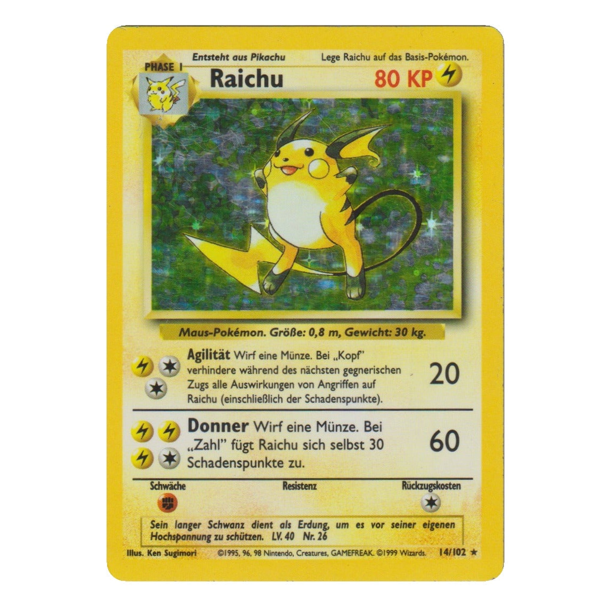 Pokémon: Raichu – Basis (14/102) – Einzelkarte