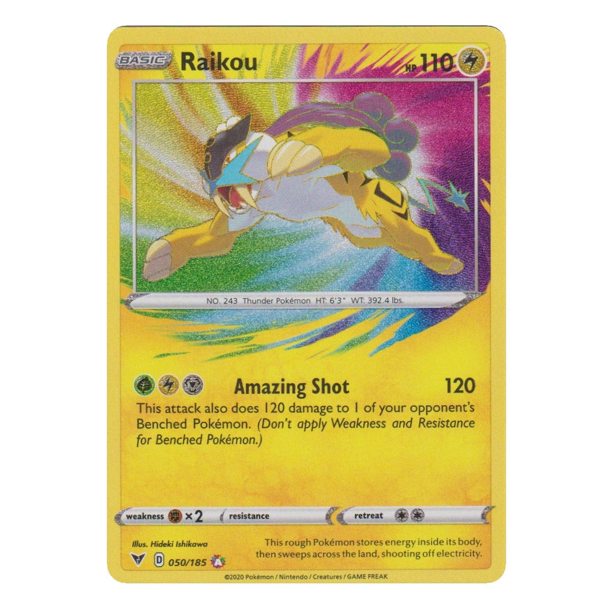 Pokémon: Raikou – Voltage Éclatante (VIV 050) – Carte individuelle