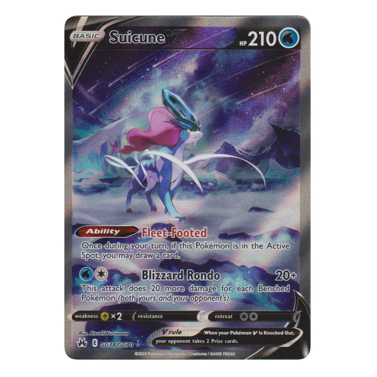 Pokémon: Suicune V – Crown Zenith (CRZ GG38) – Single Card