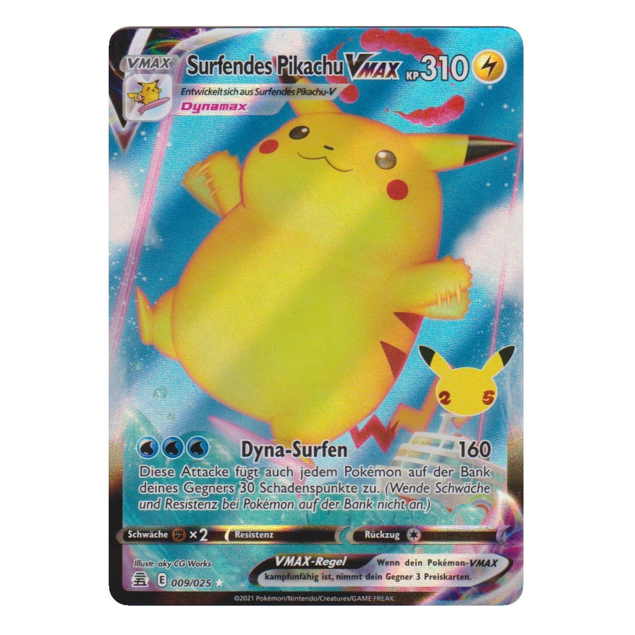Pokémon: Surfing Pikachu VMAX – Celebrations (CEL 009) – Single Card
