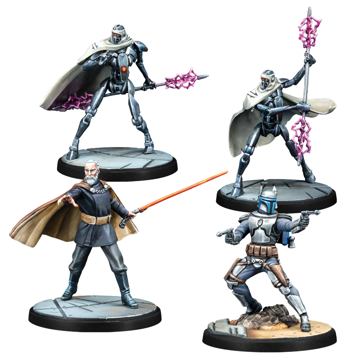 Star Wars: Shatterpoint – Twice the Pride Squad Pack (Count Dooku, Jango Fett, MagnaGuards)
