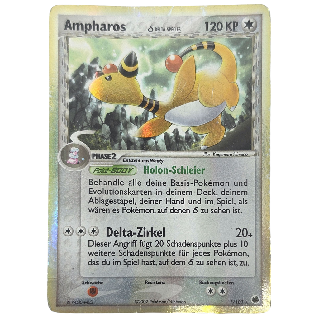Pokémon: Ampharos δ Delta Species – EX Dragon Frontiers (DF 1) – Einzelkarte
