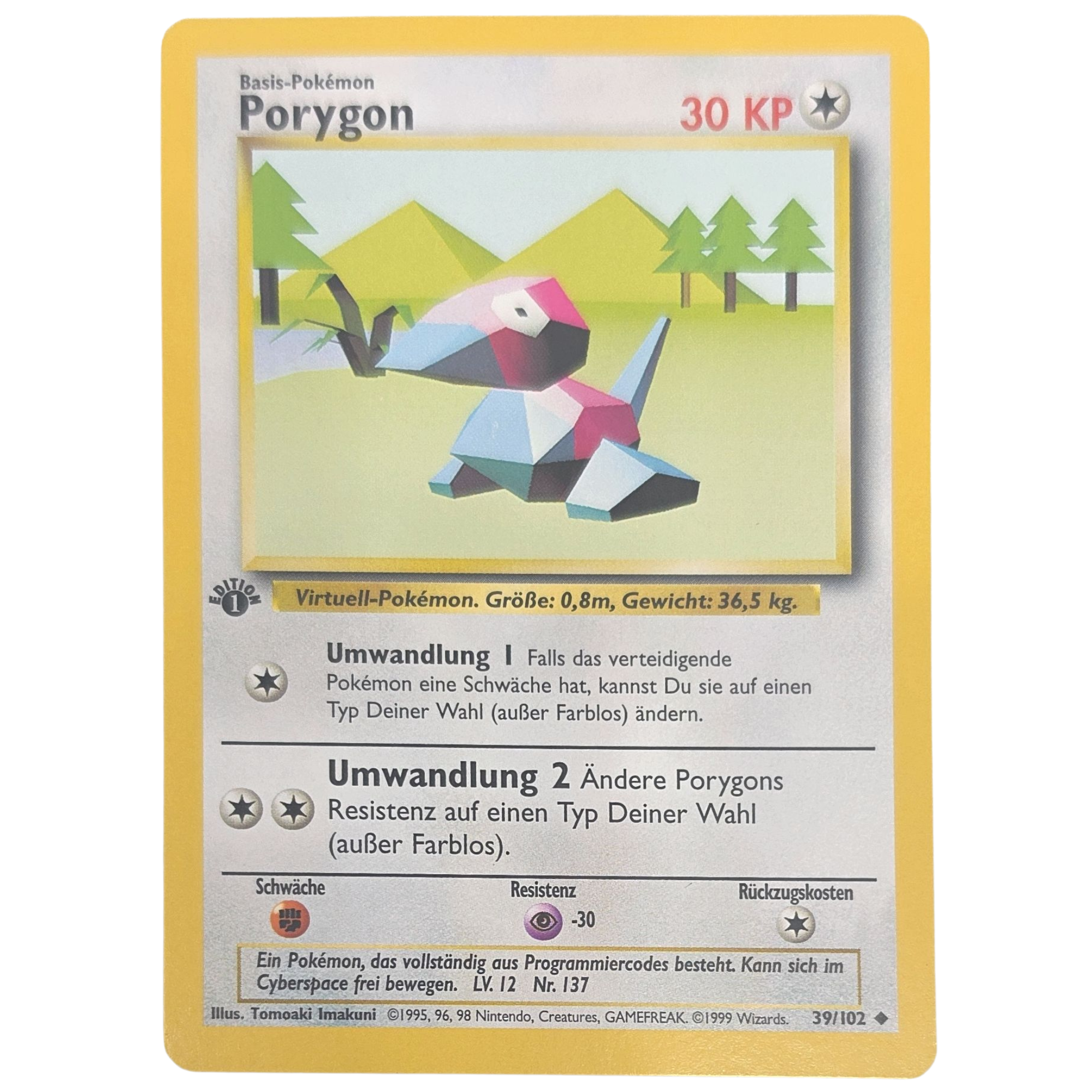 Pokemon: Porygon - Base Set (BS 39) - Einzelkarte