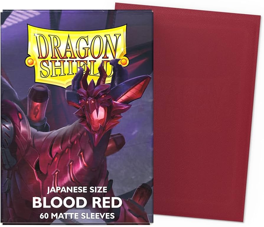 Protège-cartes japonais Arcane Tinmen Dragon Shield Mat Rouge Sang