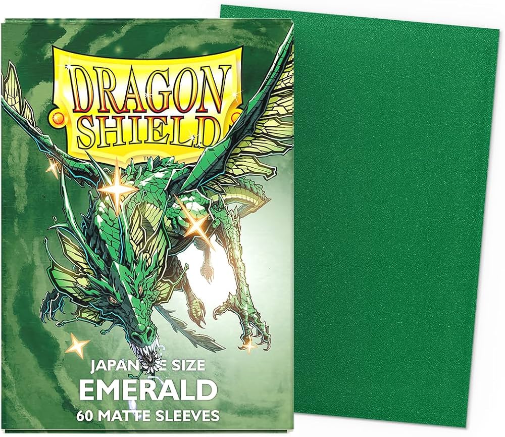 Dragon Shield Japanese Size Matte Sleeves - Emerald (60 Sleeves)