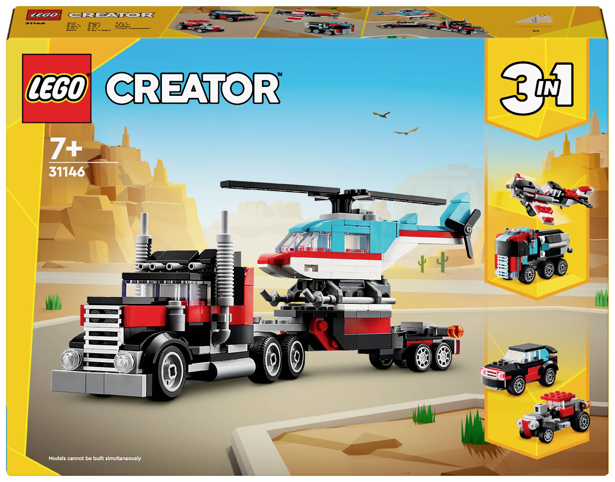 LEGO Creator 31146 - Flatbed Truck with Helicopter