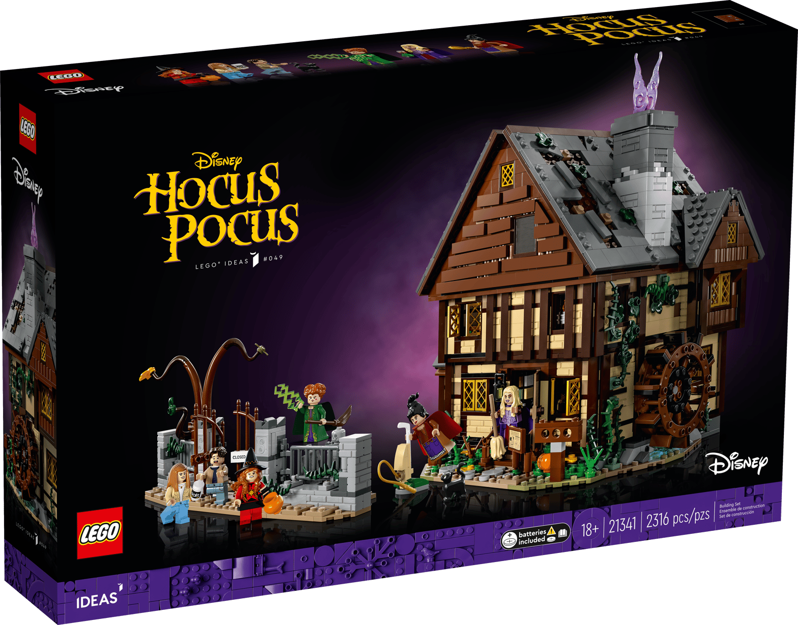 LEGO Ideas Disney Hocus Pocus: The Sanderson Sisters' Cottage – Set 21341