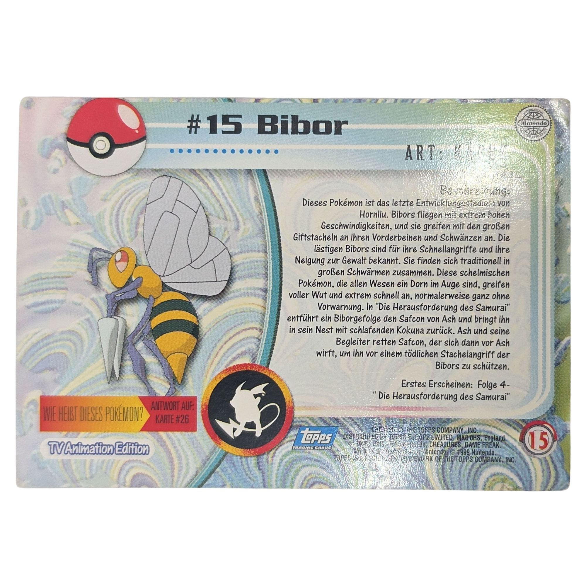 Pokémon Topps: Beedrill (#15) – Trading Card