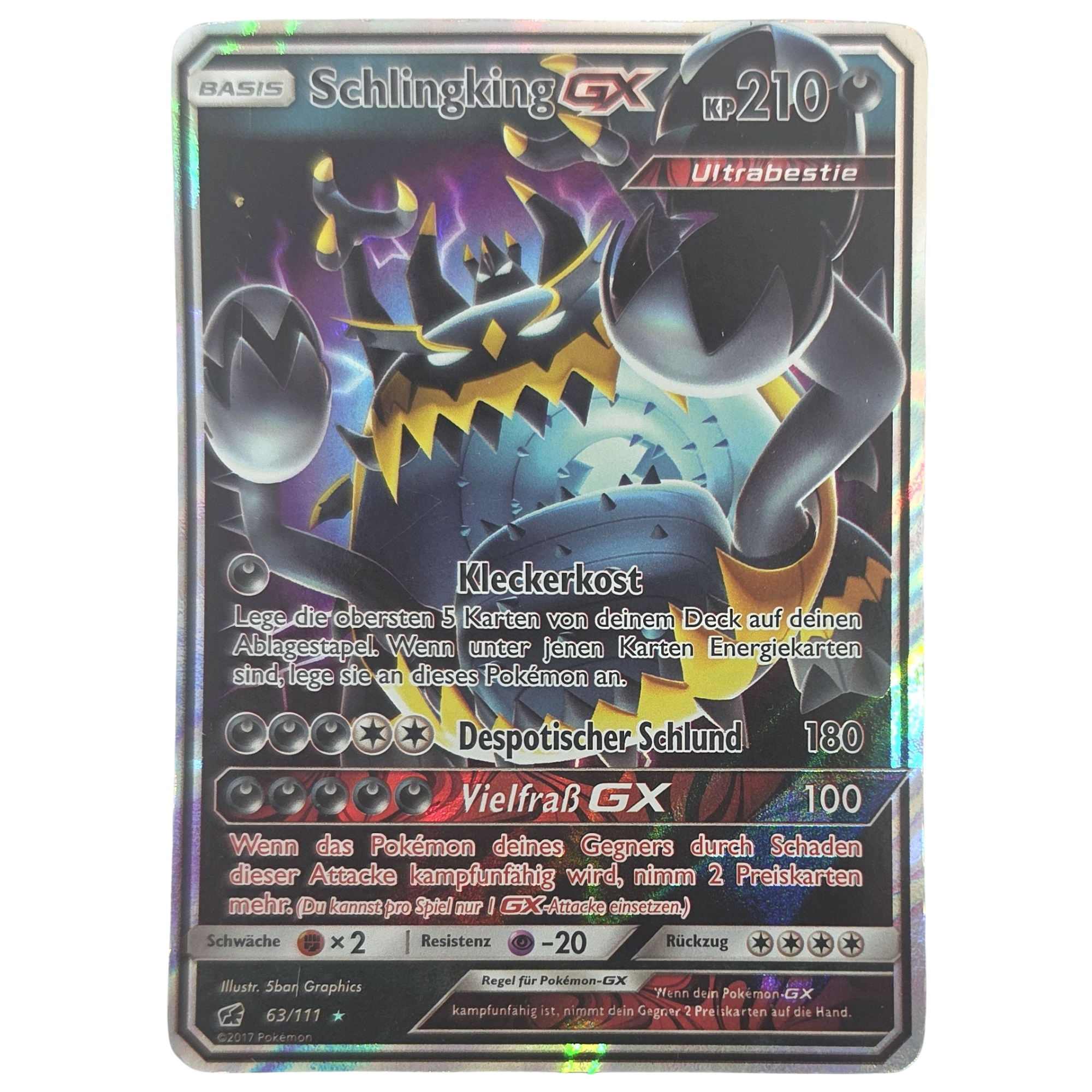 Pokémon: Schlingking GX – Aufziehen der Sturmröte (CIN 63) – Einzelkarte