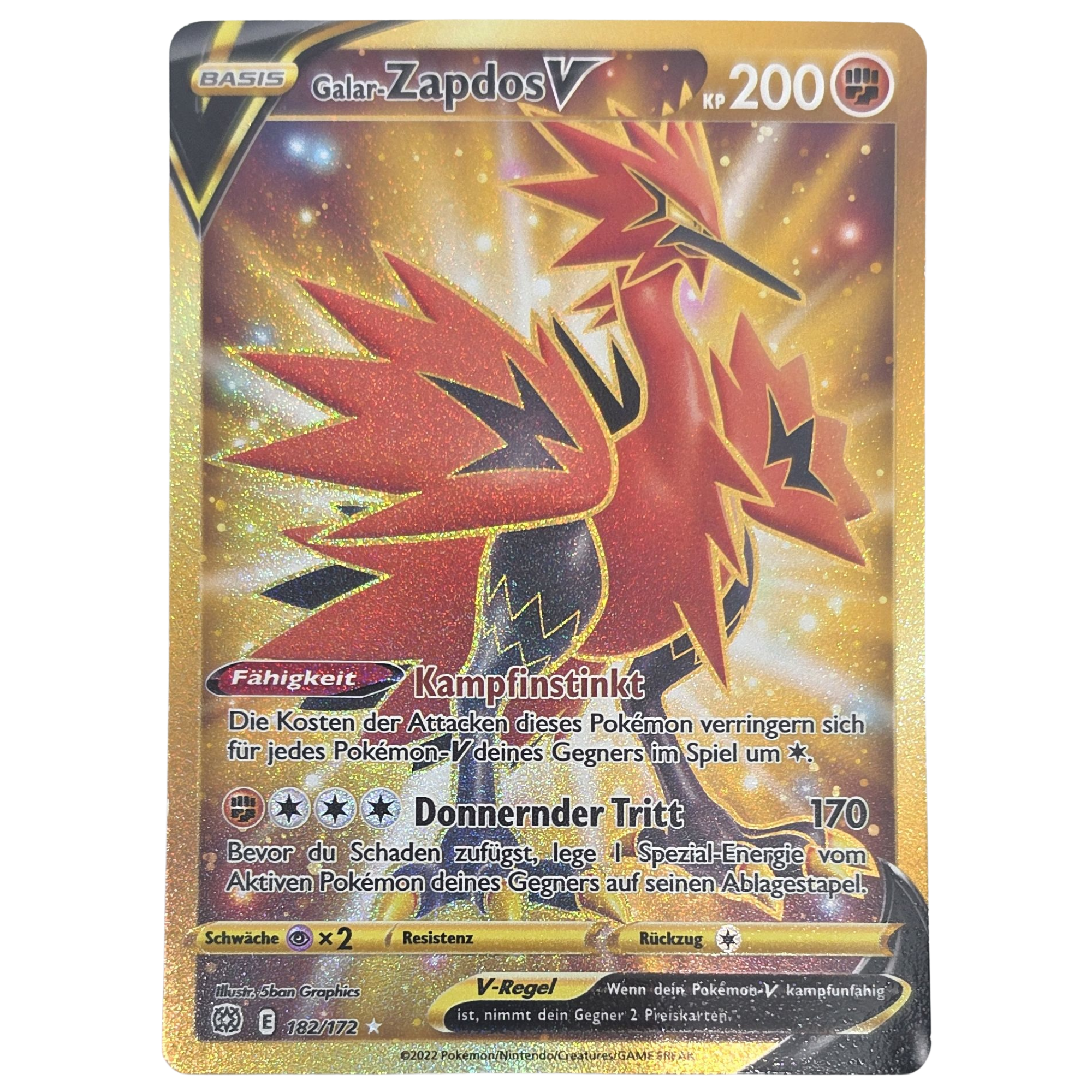 Pokémon: Galarian Zapdos V – Brilliant Stars (BRS 182) – Einzelkarte