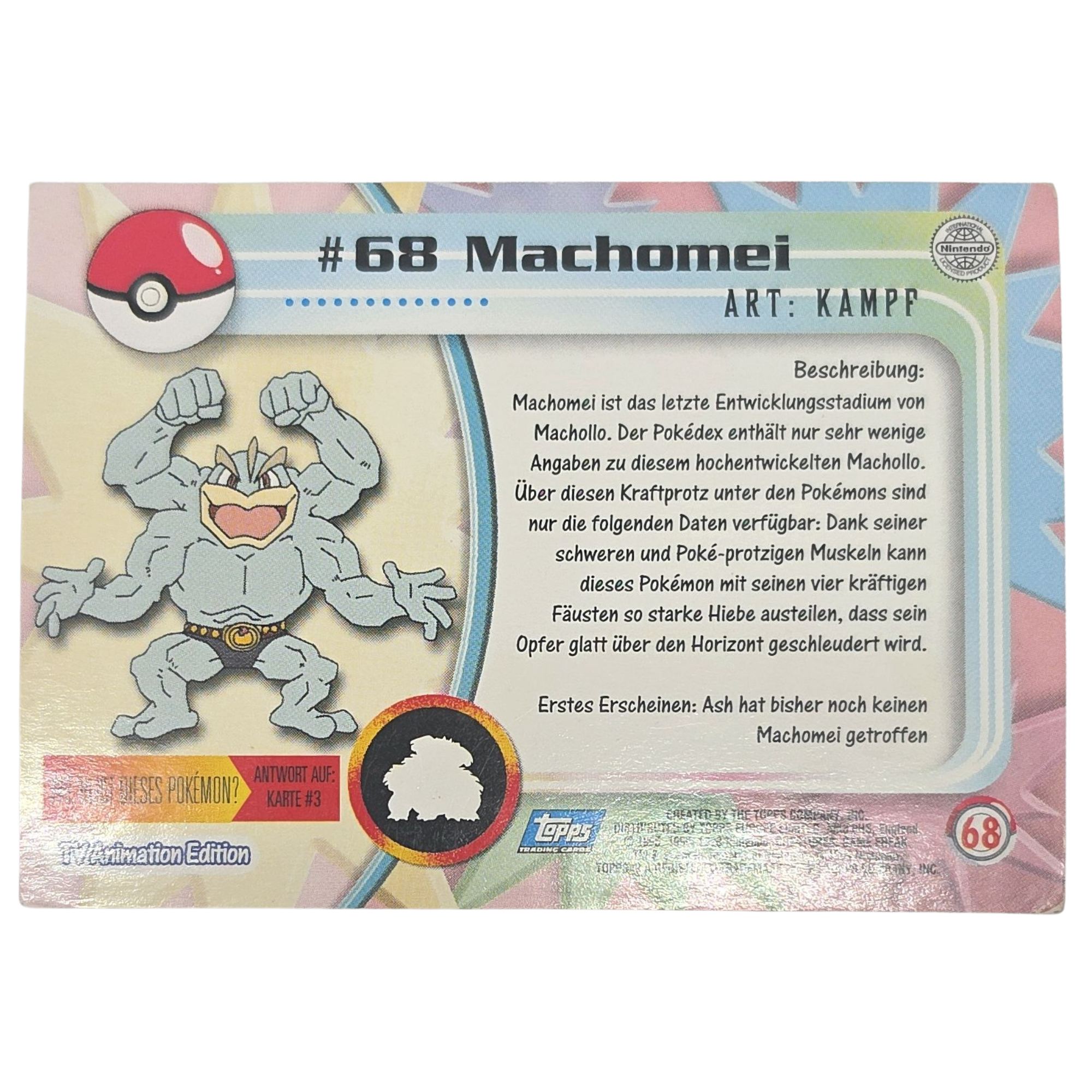 Pokémon Topps: Machomei (#68) – Sammelkarte