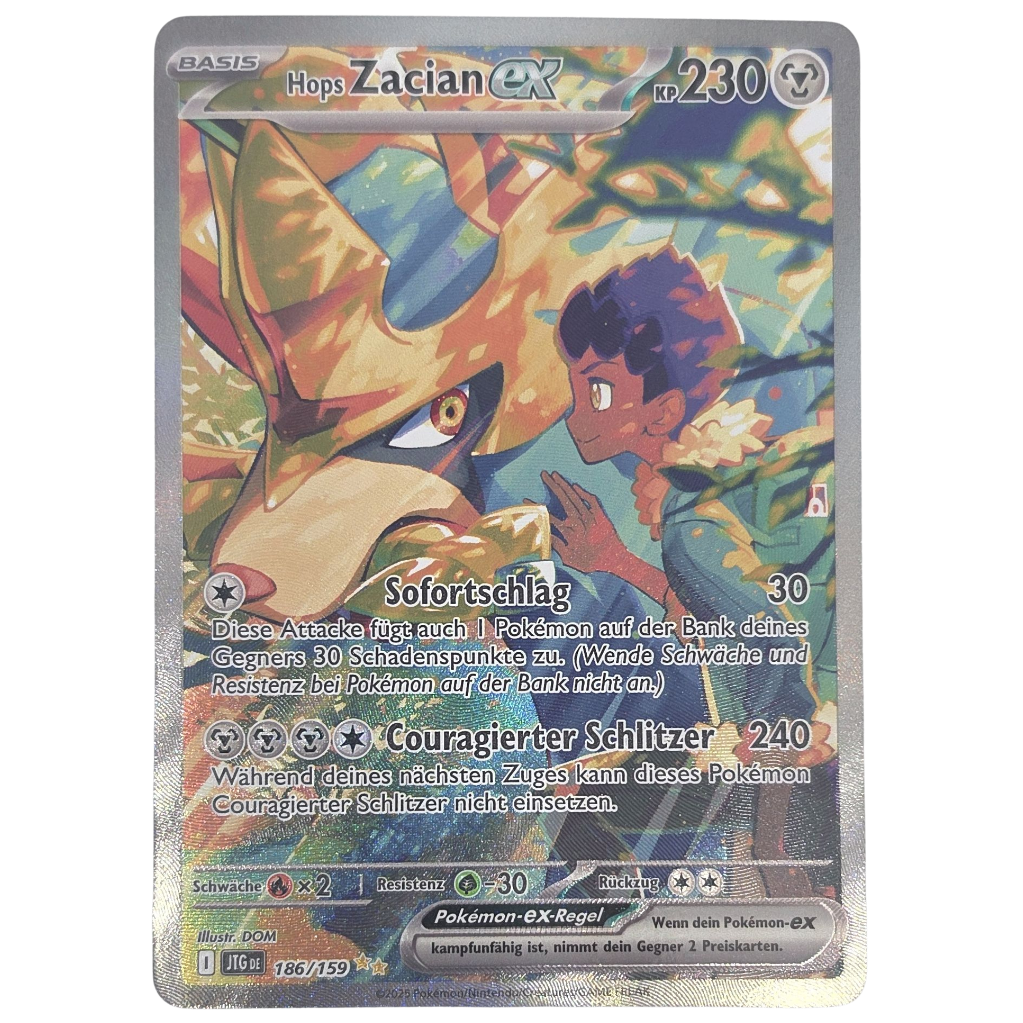 Pokémon: Hop's Zacian ex – Journey Together (JTG 186) – Einzelkarte