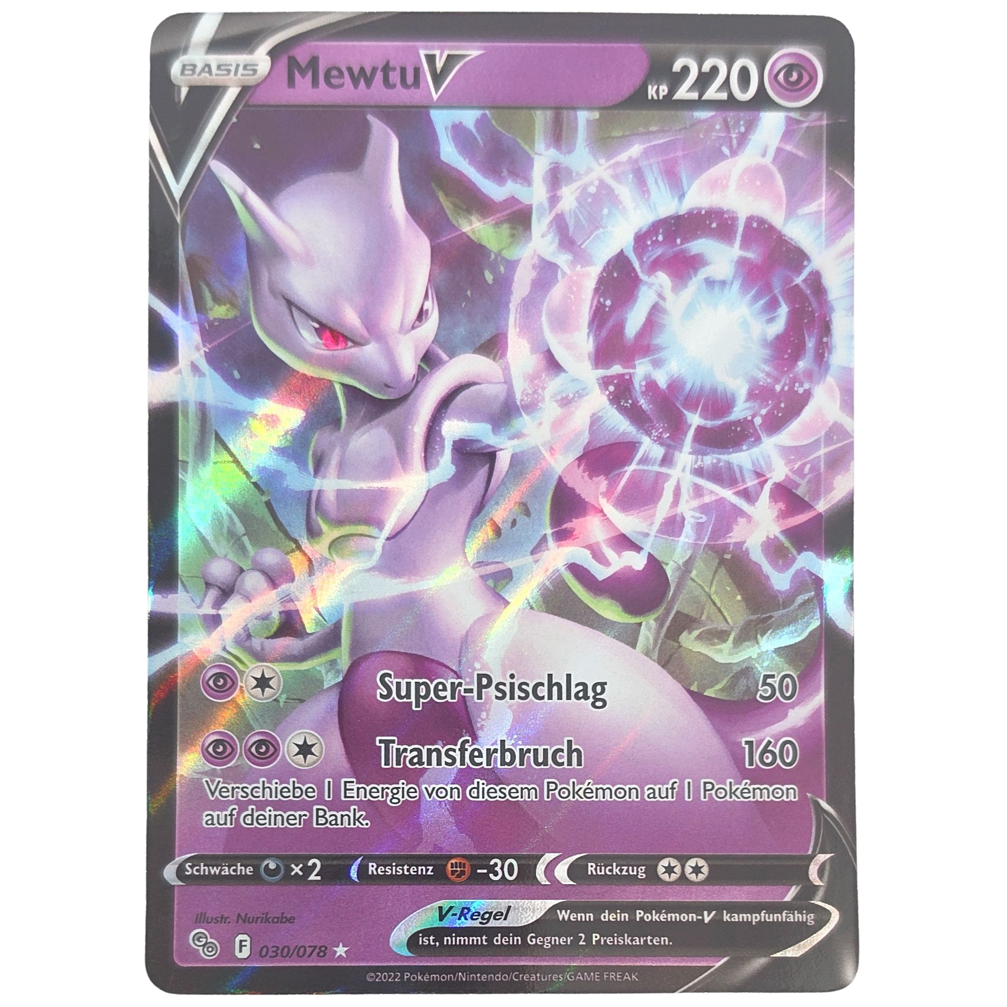 Pokémon: Mewtwo V – Pokémon GO (PGO 030) – Einzelkarte